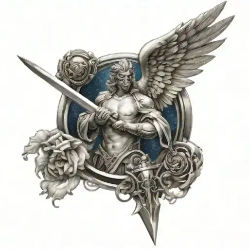 Cosmos Poker Angel Holding A Sword