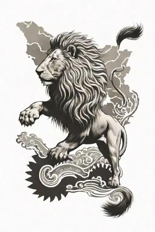 Lion And The Border Of Bulgaria