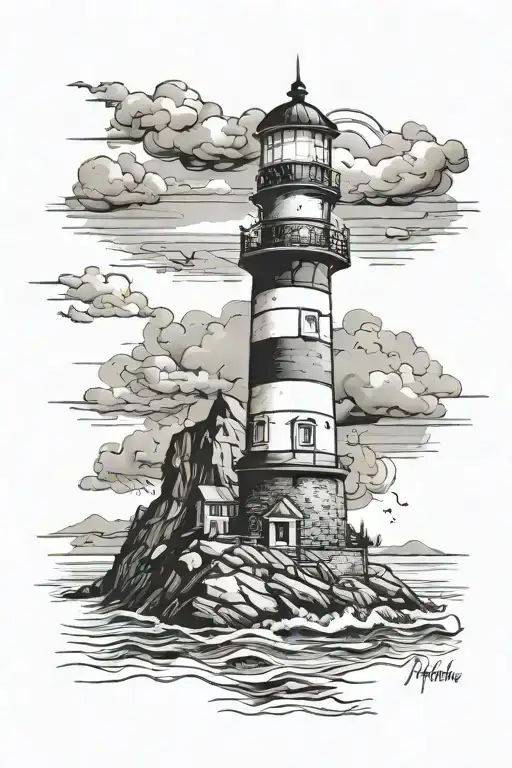 Lighthouse Near Ocean