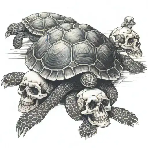 Turtle And Skulls