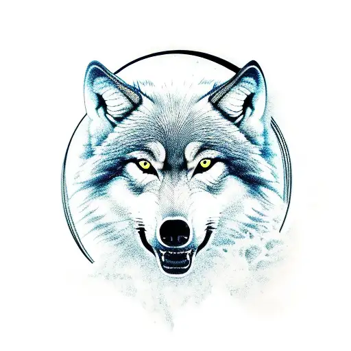 A Majestic Wolf Howling At The Moon In A Dense Jungle