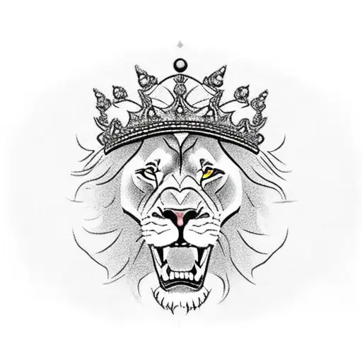 A Lion With A Crown With A Basketball