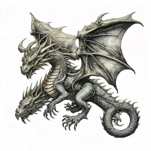 Dragon With Wings Spread