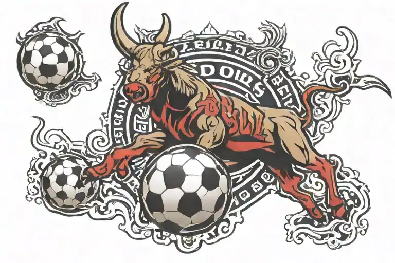 Soccer Theme New York Red Bulls Logo Combined