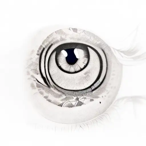 Realistic Snake Eye With Desert In The Pupil