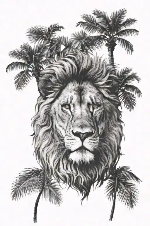 Lion Head With Palms Together