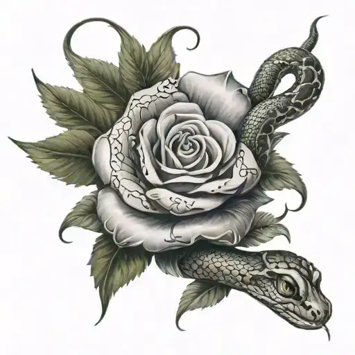 Snake And Rose