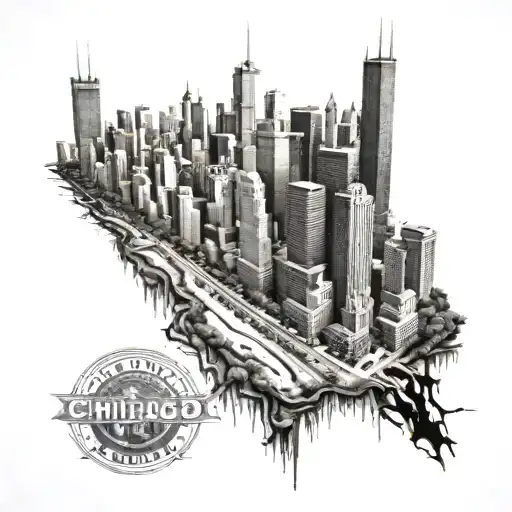 Chicago City Skyline Made