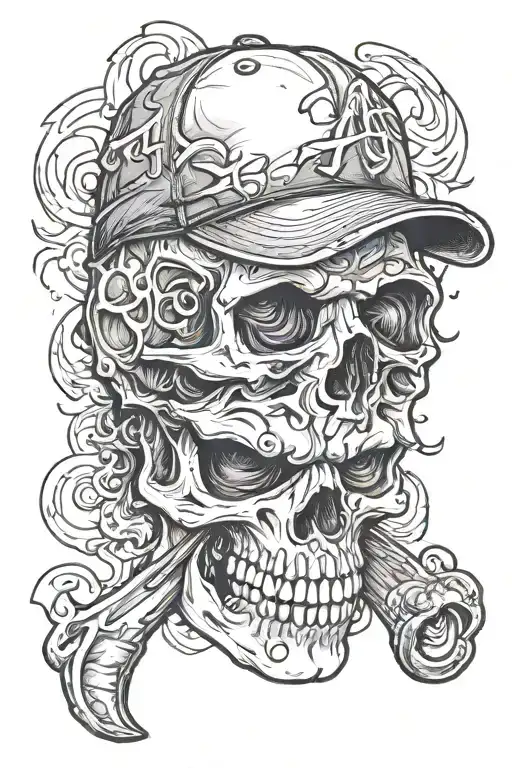 Atlanta Braves A With Skull