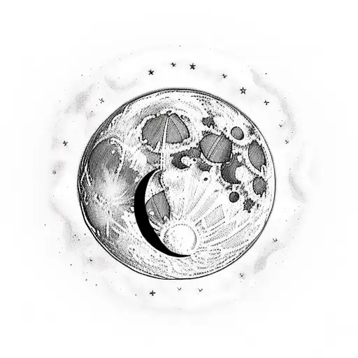 Moon Heart And A Fairy Sleeping On The Moon