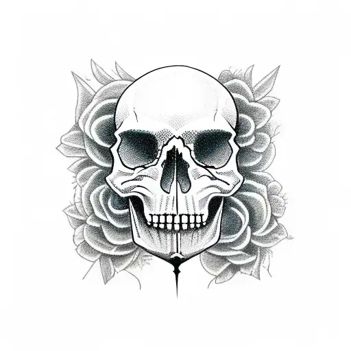 Skull With Ghotic Architecture