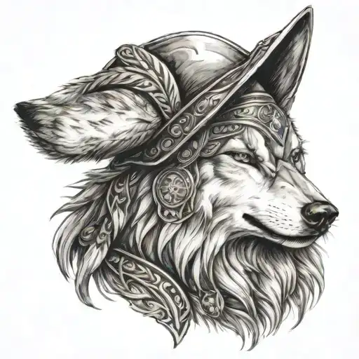 Valkyrie With Hat Wolf