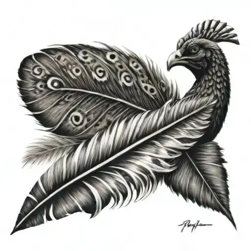 Father And Son Turkey Feather With The Words