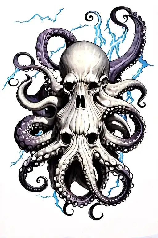 Zues And Lightning And A Octopus