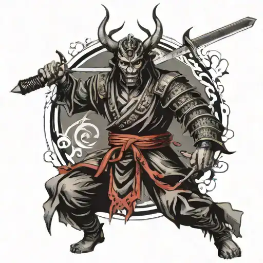 Demon Samurai With Sword
