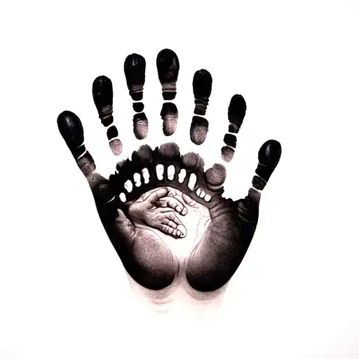 Jazirah With Baby Foot Print And Hand Print