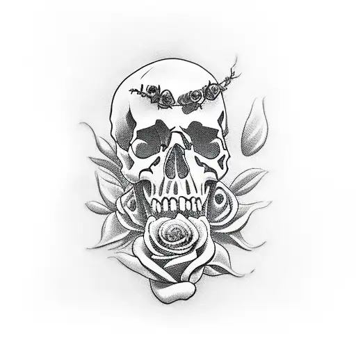 Skull And Roses