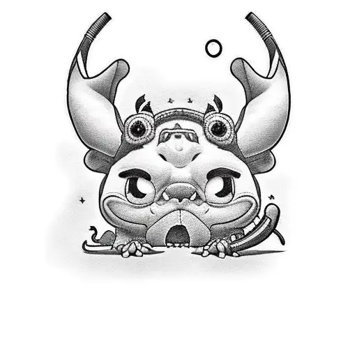 Lilo And Stitch With Guitar And Cowboy Hat