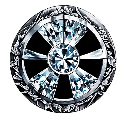 Diamond And Radiation Symbol