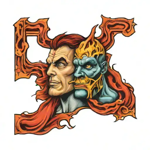 Two Face Gemini Good Vs Evil