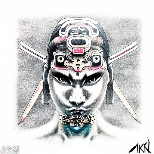 Cyberpunk 3D Samurai