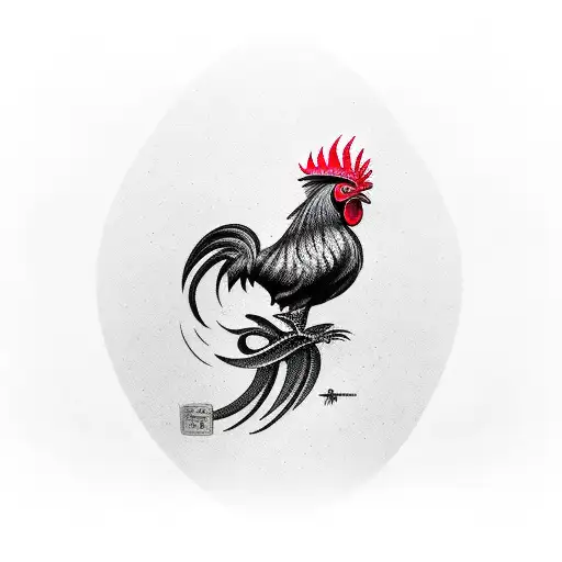 A Powerful Rooster Throwing A Knockout Punch