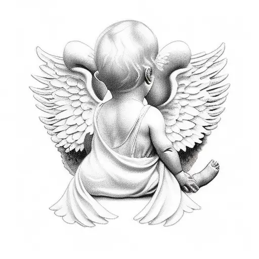 Small Baby Angel With Wings Church Look Alike