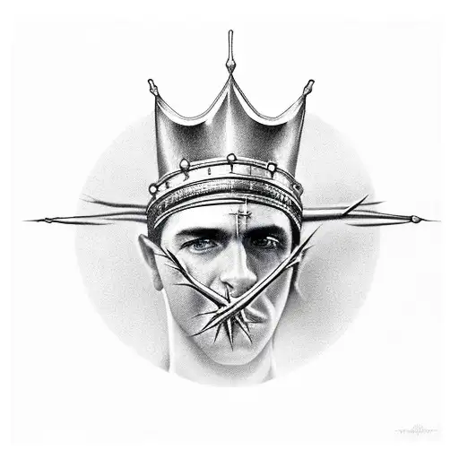 Baldwin Iv Wearing A Crown Of Thorns