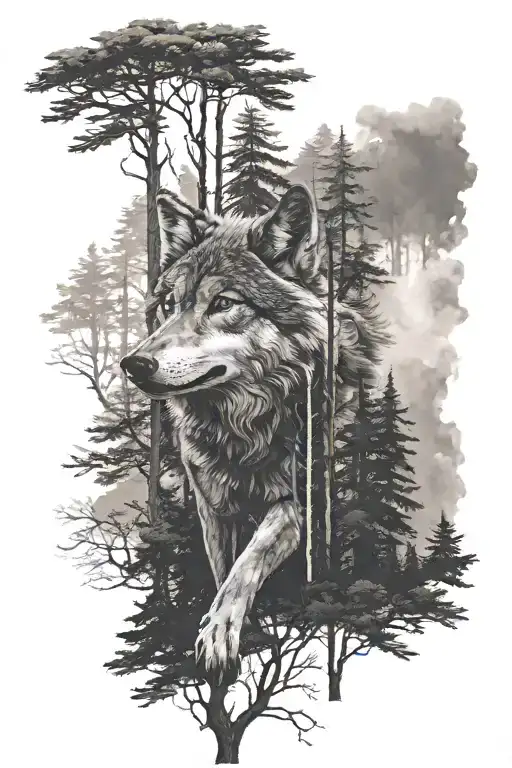 Wolf In The Forest