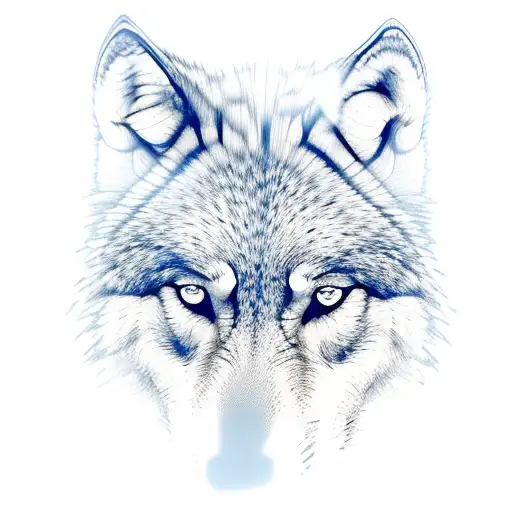 Wolf Face In Mountains