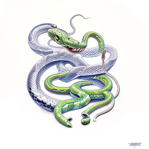 Sword With Snake And Vine Wrapped Around It