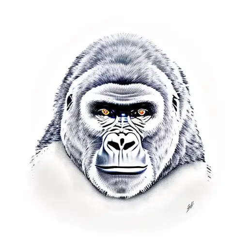 Silverback Gorilla With Ubuntu Symbols Integrated In Its Fur