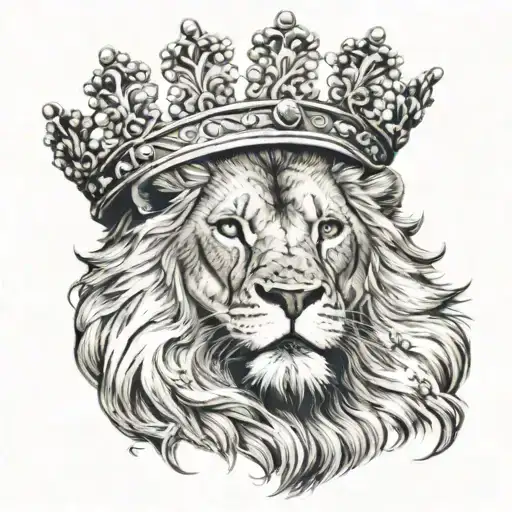Lion Wearing A Crown