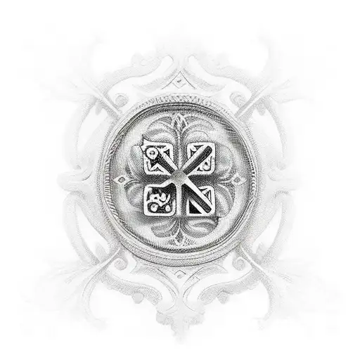 Grandma Wit Date And Christian Cross