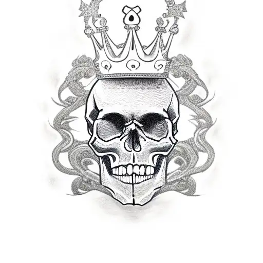 Skull With Crown