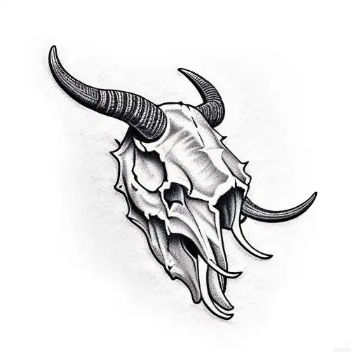 Bull Skull Cactus Sunset