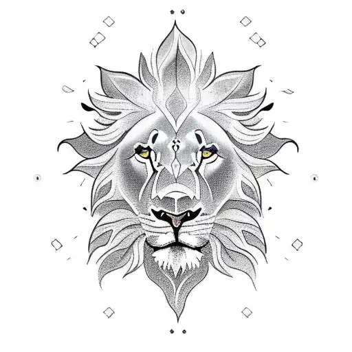 Lion With Sun