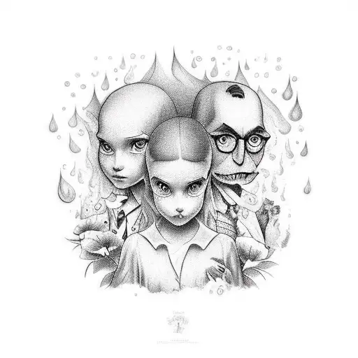 Cartoon Characters From 'Les Enfants De La Pluie'