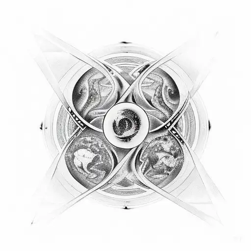 Yin Yang Dna Hourglass Earth