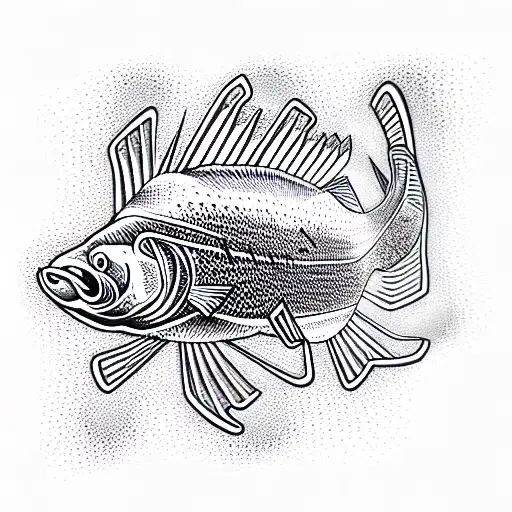 Salmon Made Of Binary Water Illusion Trippy