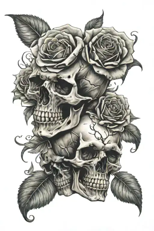 Chris And Mary Roses Skulls