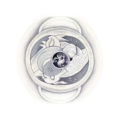 Forest Hourglass Yin Yang