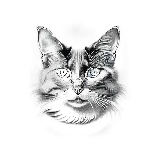 Siberian Black And White Cat