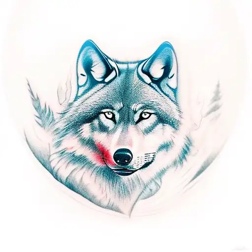 Dreamer's Silhouette With A Wolf Spirit Emerging