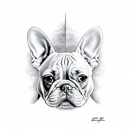 French Bulldog Sitting On Half Moon