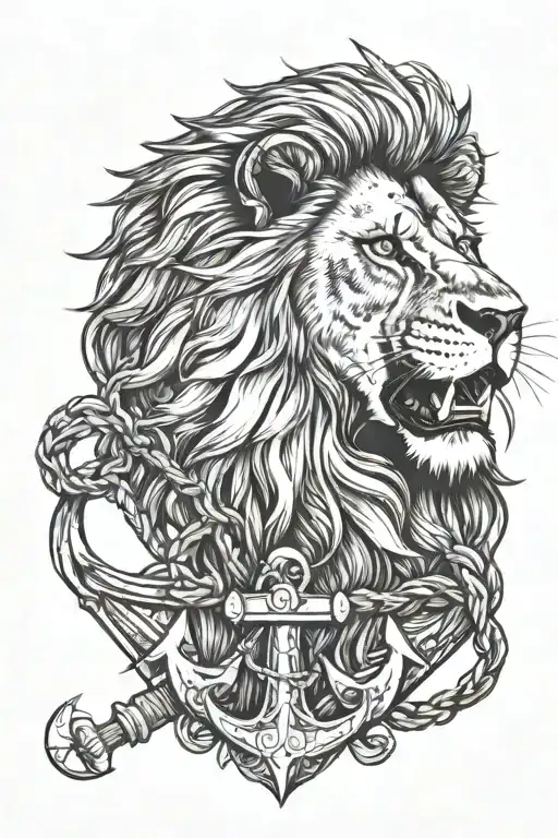 Lion With Anchor