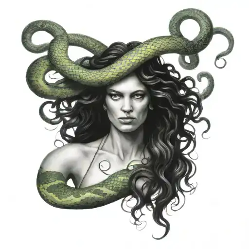 Medusa With Hyper Realistic Snakes