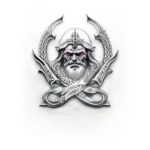 Human Rights Symbol With A Touch Of Viking Aesthetics