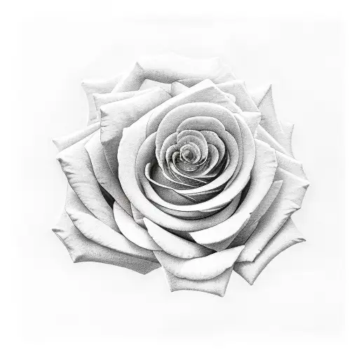 Rose Avec Au Centre Un Kanji