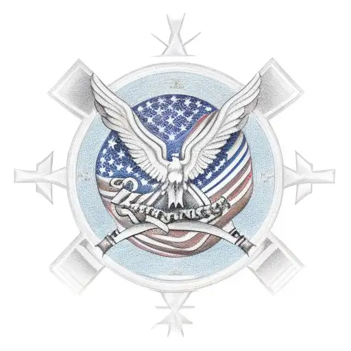 Usa Flag With Christian Cross